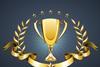 Gold star trophy for prize winner